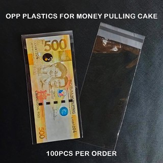 PLASTIC FOR MONEY CAKE 100PCS OPP PLASTICS WITH ADHESIVE