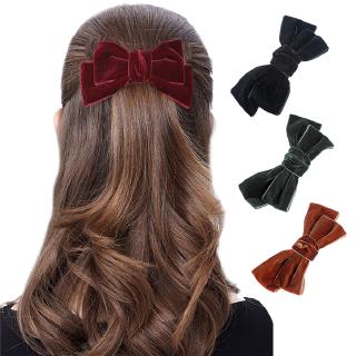 Handmade Velvet Big Bow Hair Clip Girls Fashion Women Hair Barrette Bowknot Hairpin Hair Accessories
