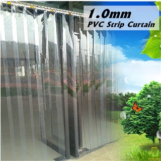 Freezer Room PVC Strip Curtain / Door Strip Kit + hanging rail - 2M X 0.18CM New#Only a single strip aircon (1)