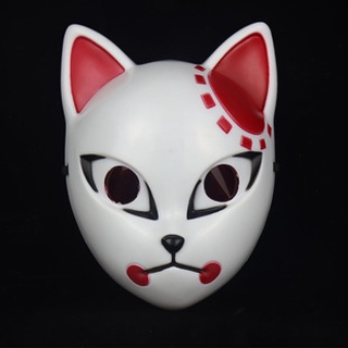 Anime Demon Slayer Kimetsu No Yaiba Cosplay Sabito Tanjirou Makomo Fox Mask Halloween Party Cosplay (2)