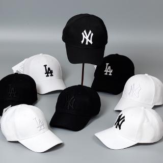 New MLB Korean Men And Women Black NY Yankees La White Baseball Cap (1)