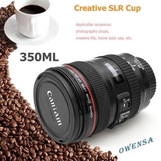 ow Cups SLR Camera Lens Shaped Mugs 350lm Stainless Steel Drinkware
