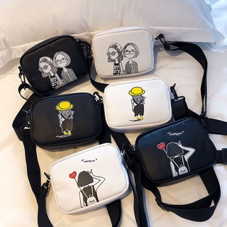 cyy2141# Korean fashion casual PU shoulder messenger handbag small square bag
