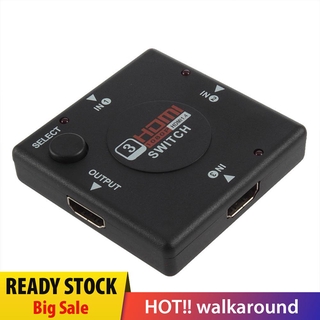 Wa-A HDMI 3 Input 1 Output Switch Hub Switcher Splitter Box Port for HDTV 1080p