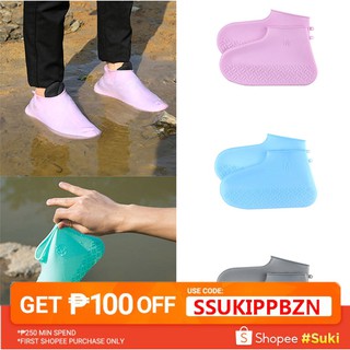 1 Pair Silicone Waterproof Rain Shoes Covers Unisex Outdoor rubber shoes Rain Boot Overshoes