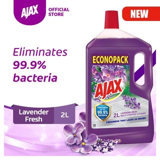 [Eliminates 99.9% Bacteria] Ajax Antibacterial Multipurpose Cleaner Lavender Fresh 2L