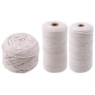 1mm-3mm Natural Cotton Twisted Cord Rope Craft Macrame Artisan String
