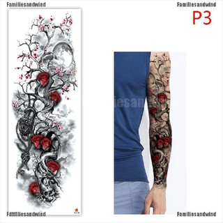 Familiesandwind 3D men arm tattoo temporary tattoos sticker fake tatoo body waterproof sticker (5)