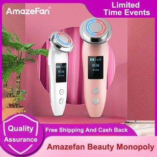 AmazeFan Electric Hot Face Massager Vibrator V Face Lift Machine rf Facial Machine Face Lift Beauty Device White Heads and Mole Warts Pimple Pores Remover Deeply Clean Face Skin Make Up Set Facial Brush Cleanser