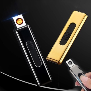 Creative Small Rechargeable USB Windproof Flameless Electric Electronic Charging Cigarette Lighter