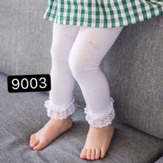 Baby Girl Stretch Leggings Lace Pants socks (2)