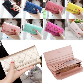 Fashion Women PU Leather Clutch Wallet Long Card AB9xA