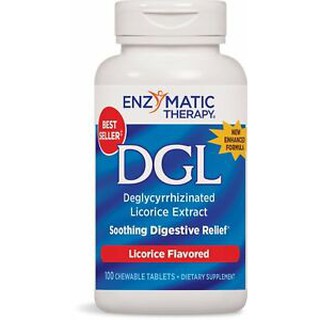 Enzymatic Therapy DGL, Licorice Flavor 100 Chewable Tablets.