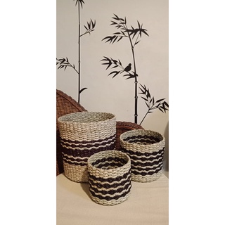 Native Baskets Set of 3 Pandan HabiBee-One | Planter | Pot Cover