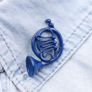 TV Show How I Met Your Mother Blue French Horn Brooch Pins Enamel Charm Brooch Cosplay Accessories Gift