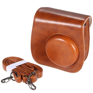 Retro Brown PU Leather Camera Case Bag Cover for Fuji Fujifilm Instax Mini 8/8s/8+/9 11 Single Shoulder