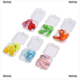 Wallsky Ear plugs Reusable Silicone Earplugs Noise Blocking Hearing Protection