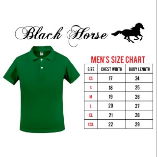 T-Shirt Poloshirt Adult Plainshirt Unisex Black Horse ( EMERALD GREEN)