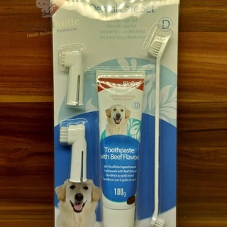 Toou / Bioline Dental Care Set Dog Toothbrush Toothpaste
