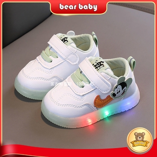 Kids Fashion Sports Shoes Soft Soled Anti Slip LED Lamp Boys and Girls Casual Shoes