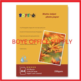 BOYE Calling Card Paper 220gsm/250gsm (A4*50 Sheets)