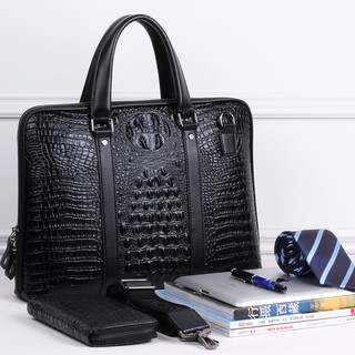 Men Clutches Crocodile Pattern Men's Bag Men's Handbag Business Briefcase Genuine Leather Bag Casua