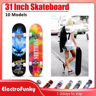 ✫〖New Arrival/COD〗✫31-inch Skateboard Complete Longboard Double Foot Skateboard Standard Skateboard for Beginners