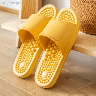รองเท้าแตะในร่ม☇Foot acupoint massage slippers ladies summer seasons general household couple bathin