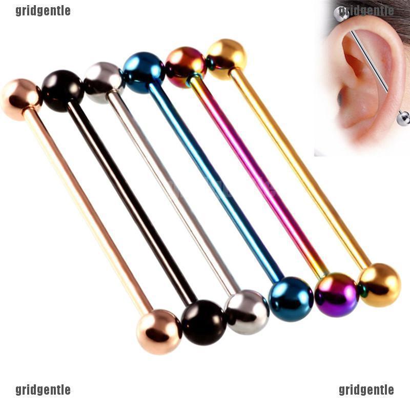 【grid】 Surgical Steel Industrial Bar Scaffold Ear Barbell Ring Women Piercing Jewelry wholesale
