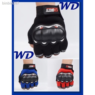 ♂๑✟Outdoor sports tactical canvas gloves riding anti-slip shockproof high-quality half finger gloves