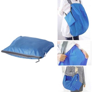 3 Way Easy Foldable Bag with Carrying Pouch Bag Organizer (Blue)trash bag