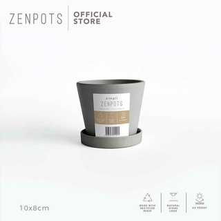 Zenpots 10cm Pot with Catch Plate
