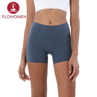 FLOWOEMN Sports Yoga Shorts Women's High Waist Running Shorts Double-sided Grinding Buttocks Peach Hip Sports Shorts Fitness Shorts