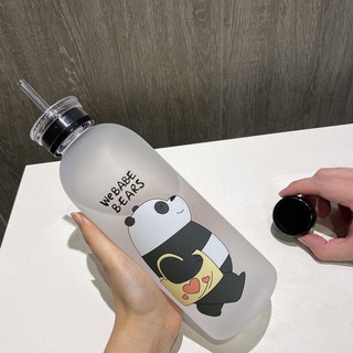 FB Cuteness Overload We Bare Bears Water Portable Milk Cup Tumblers With (FREE POUCH)