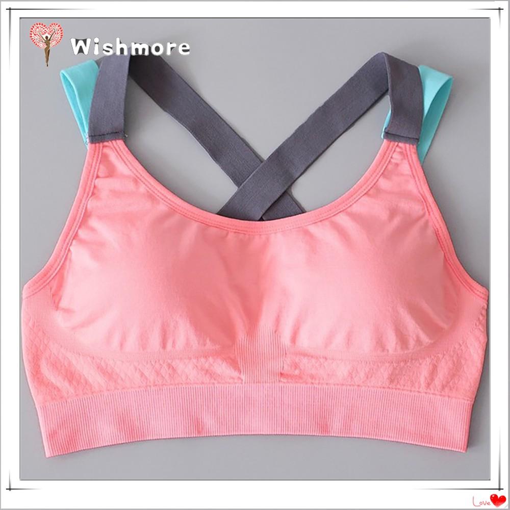 WISHMORE Women’s Sports Bras High Impact Quick-drying Padded Workout Bras Bralette For Yoga Exercise