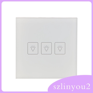 In Stock 1 2 3 Gang Smart EU UK Plug Panel Touch Switch Wall Control Light White 1 Way