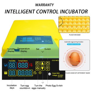 220V 56/112 Eggs Incubator Digital Automatic Egg Incubator Fully Automatic Egg Incubator