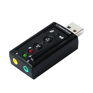 【Ready Stock】♨☃❖Portable USB 2.0 External Sound Card Virtual 7.1 Channel Stereo Audio Adapter