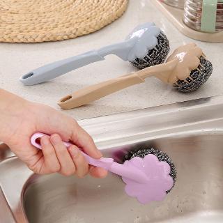 Kitchen Cleaning brush Replaceable Wire Ball Brush Pan Dish Tile Sink Bathroom Cleaning Tools