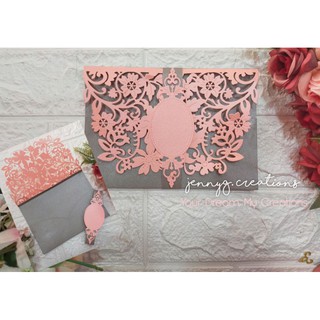 QUEENCY FLAP Lasercut Invitation Cover for Wedding Debut Birthday