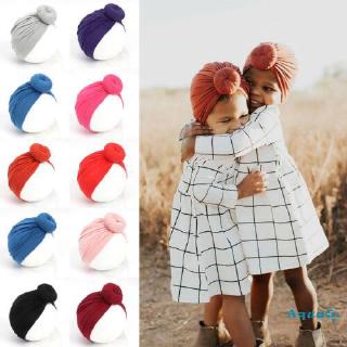 ✿ℛKids Baby Girls Turban Bow Knot Head Wrap Bunny Rabbit Ear Hat Cotton Cap