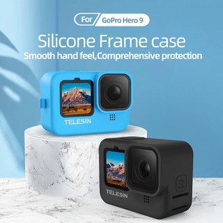TELESIN Soft Silicone Case Housing Cover Lens Cap For GoPro Hero 9 Black Go pro 9 Accessories