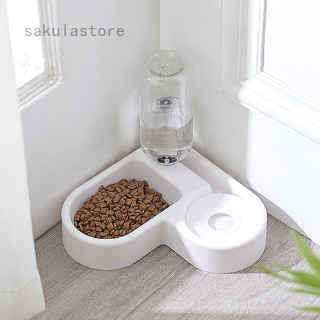 Automatic Pets Feeder Food Water Dispenser Detachable Cats Dogs Feeding Bowl