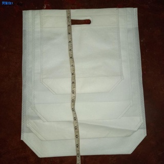 ✟□ↂ℡(50pcs) Flat hand bag with base d-cut ecobag eco bags