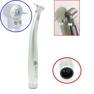 Dental LED High Speed Handpiece Mini Head Dental Air Turbine with Double LED Single Water Spray Children 2/4Holes B2/M4