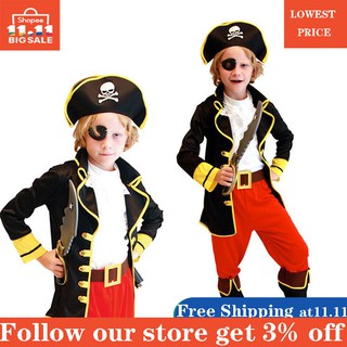 Party Pirate Boy girl Clothing Halloween Costume Kids Children Christmas Costume for Capain Jack Cos