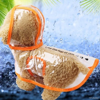 Pet Clothing & Accessories✻✿✳✴﹍✟Pet Transparent Pet Dog Raincoat Pet Summer Clothes Small waterproof