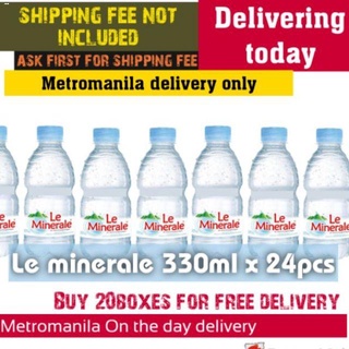 food○▥Le minerale mineral water 330ml x 24pcs metromanila only