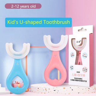 360 Degrees kid's U-shaped Toothbrush Toddler Baby 2-6-12 Years Old Children's Soft U-shaped Brushing