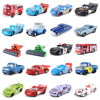 Disney Pixar Cars 3 Lightning McQueen Mater Jackson Storm Ramirez 1:55 Diecast Vehicle Red Fire truck Toys Car